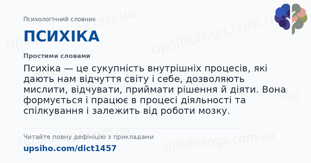 ПСИХІКА — Простими словами
