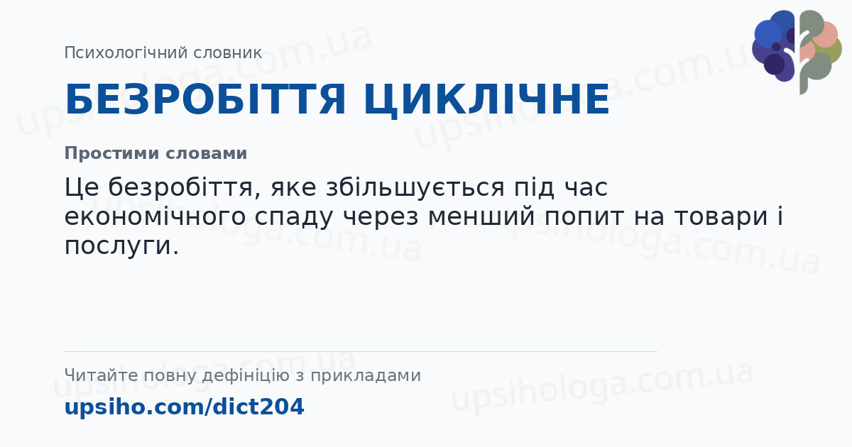 БЕЗРОБІТТЯ  ЦИКЛІЧНЕ — Простими словами