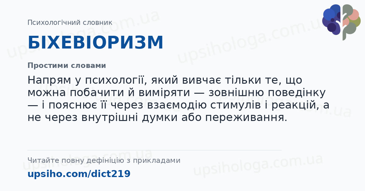 БІХЕВІОРИЗМ — Простими словами
