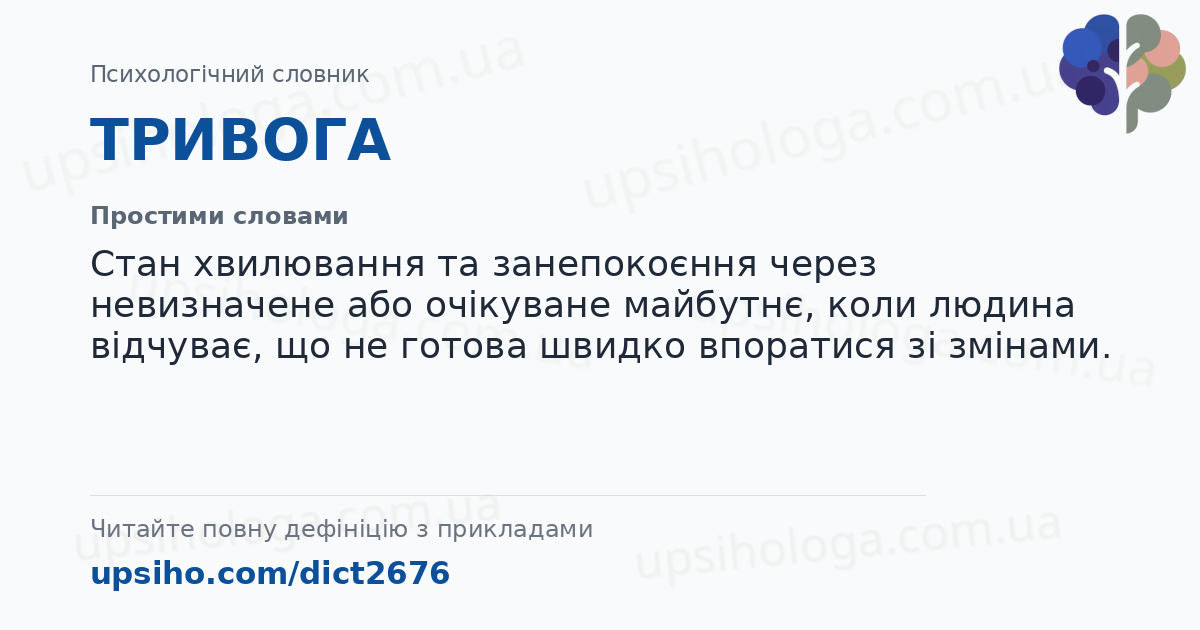 ТРИВОГА — Простими словами