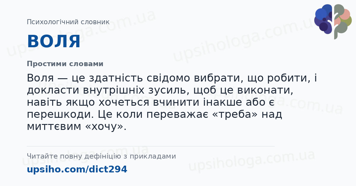 ВОЛЯ — Простими словами