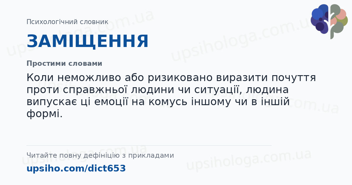 ЗАМІЩЕННЯ — Простими словами