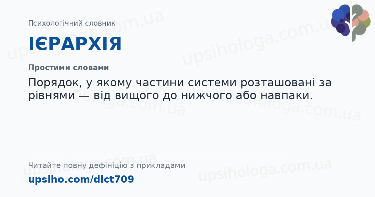 ІЄРАРХІЯ — Простими словами