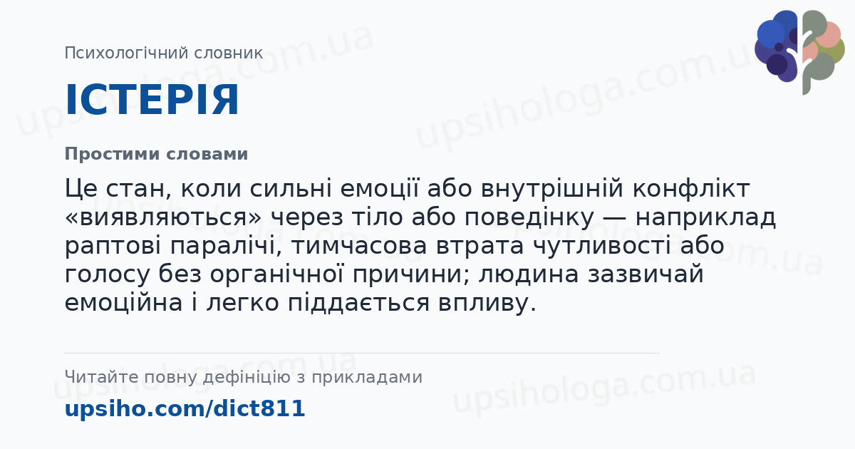 ІСТЕРІЯ — Простими словами