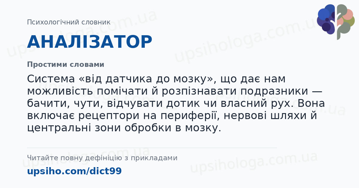 АНАЛІЗАТОР — Простими словами