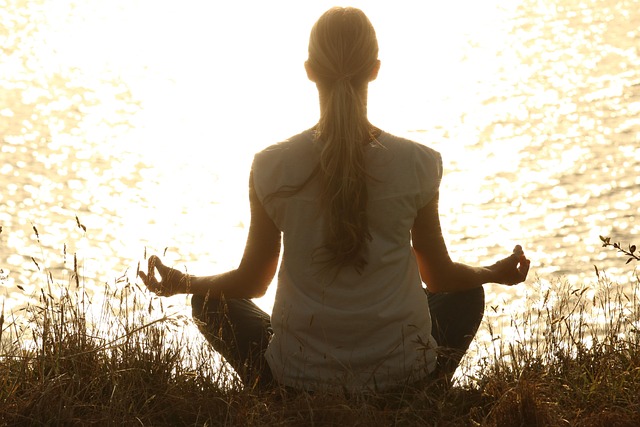 woman meditation travel